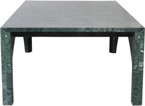 Meridian Furniture Palermo Genuine Marble Coffee Table with Art Deco Arched Base for Living Room Elegance Green 99093Green-CT