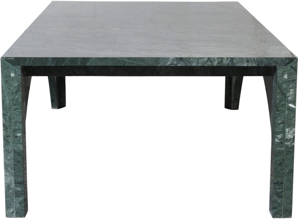 Meridian Furniture Palermo Genuine Marble Coffee Table with Art Deco Arched Base for Living Room Elegance Green 99093Green-CT