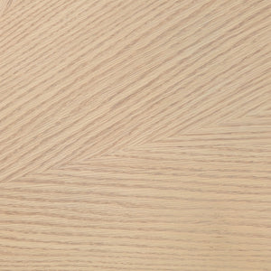 Meridian Furniture Dahlia Round Oak Veneer Dining Table Art Deco Scalloped Edge Seats Six People Natural 99094Natural-DT60