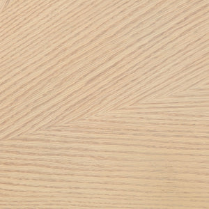 Meridian Furniture Dahlia Oak Veneer End Table with Scalloped Art Deco Edge for Living Room or Bedroom Natural 15 inches H 99094Natural-ET