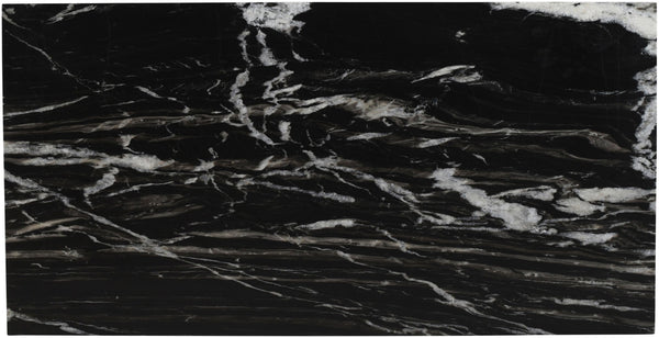 Meridian Furniture Pienza Handcrafted Stone Coffee Table with Fluted Sculptural Base for Art Deco Living Rooms Black Genuine Marble 99096Black-CT