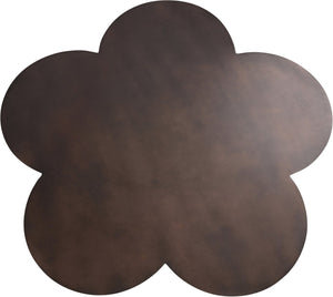 Meridian Furniture Lucky Clover Sculptural Iron Side Table with Metallic Finish for Modern Eclectic Living Rooms Brown 99099Brown-ET