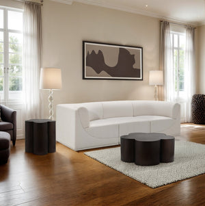 Meridian Furniture Lucky Clover Sculptural Iron Side Table with Metallic Finish for Modern Eclectic Living Rooms Brown 99099Brown-ET