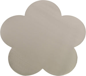 Meridian Furniture Lucky Clover Shaped Iron Coffee Table Sculptural Accent for Glam Eclectic Living Rooms Silver 99099Silver-CT