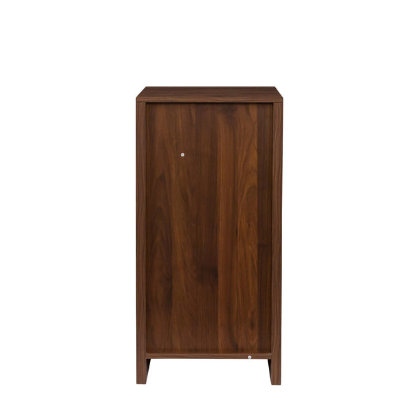English Elm brown walnut modular wine bar cabinet with hutch, buffet storage, drawer & shelf for dining room W331P213375