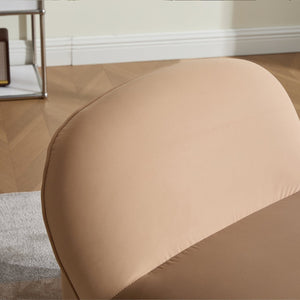 English Elm Swivel Accent Chair Plush Velvet Pumpkin Barrel Silhouette with 360 Degree Metal Base Khaki W3244P392748