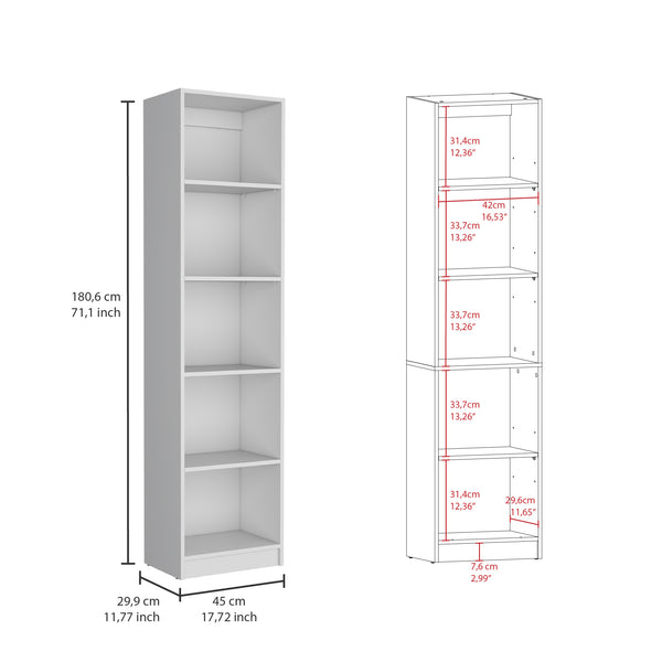 English Elm June 3 Piece Home Bookcase Set with 13 Shelves & Two-Door Cabinet, Modern Durable Storage Solution White 41 L x 28 W x 5 H B070S00288