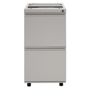OSP Home Furnishings 22" Under Desk Pedestal with File Drawers Locking Storage and Ball Bearing Slides PTO22FF-HF
