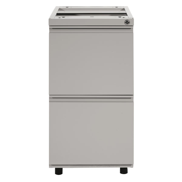 OSP Home Furnishings 22" Under Desk Pedestal with File Drawers Locking Storage and Ball Bearing Slides PTO22FF-HF