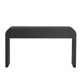 English Elm Trexm Unique Modern Rounded Silhouette and Smooth Surface Console Table With 2 Drawers For Living Room and Entryway(Black)