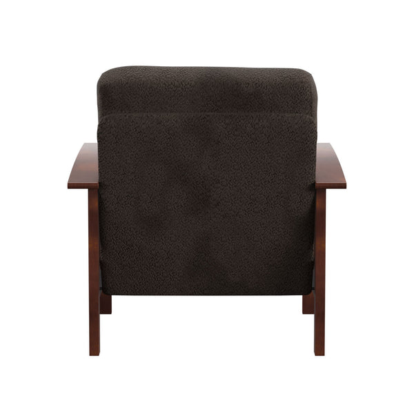 Monterey Mission Style Accent Chair with Steam-Bent Arms and Inner Spring Cushion
