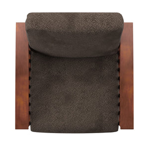 Monterey Mission Style Accent Chair with Steam-Bent Arms and Inner Spring Cushion