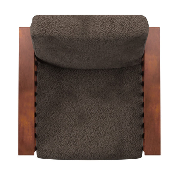 Monterey Mission Style Accent Chair with Steam-Bent Arms and Inner Spring Cushion