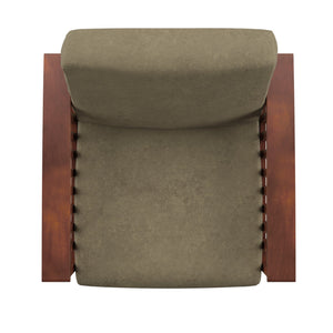 Monterey Mission Style Accent Chair with Steam-Bent Arms and Inner Spring Cushion