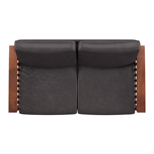 Monterey Mission Style Loveseat with Solid Hardwood Frame and Plush Cushioned Seating