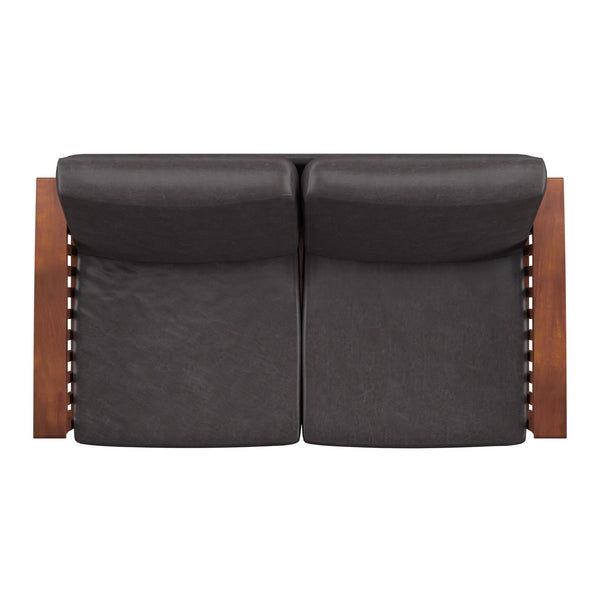 Monterey Mission Style Loveseat with Solid Hardwood Frame and Plush Cushioned Seating