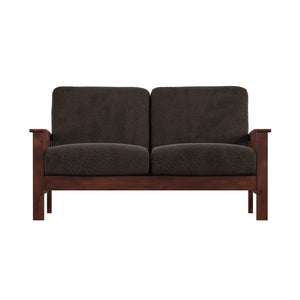 Monterey Mission Style Loveseat with Solid Hardwood Frame and Plush Cushioned Seating