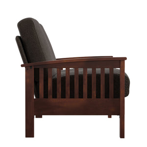 Monterey Mission Style Loveseat with Solid Hardwood Frame and Plush Cushioned Seating