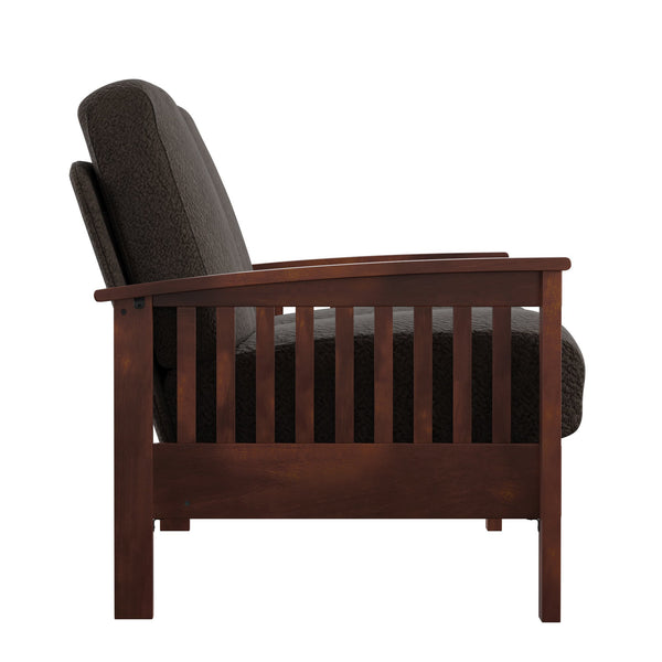 Monterey Mission Style Loveseat with Solid Hardwood Frame and Plush Cushioned Seating