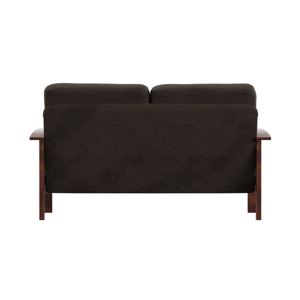 Monterey Mission Style Loveseat with Solid Hardwood Frame and Plush Cushioned Seating