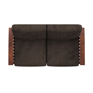 Monterey Mission Style Loveseat with Solid Hardwood Frame and Plush Cushioned Seating