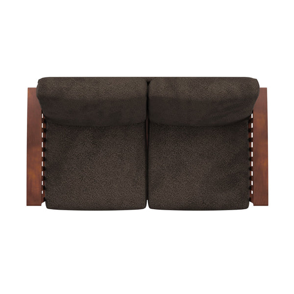 Monterey Mission Style Loveseat with Solid Hardwood Frame and Plush Cushioned Seating