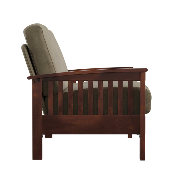 Monterey Mission Style Loveseat with Solid Hardwood Frame and Plush Cushioned Seating