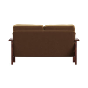 Monterey Mission Style Loveseat with Solid Hardwood Frame and Plush Cushioned Seating