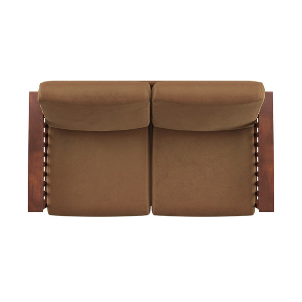 Monterey Mission Style Loveseat with Solid Hardwood Frame and Plush Cushioned Seating