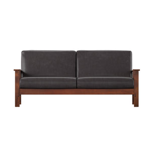 Monterey Mission Style Sofa with Inner Spring Cushions for Living Room Comfort