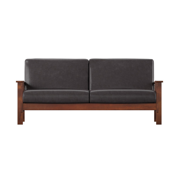 Monterey Mission Style Sofa with Inner Spring Cushions for Living Room Comfort