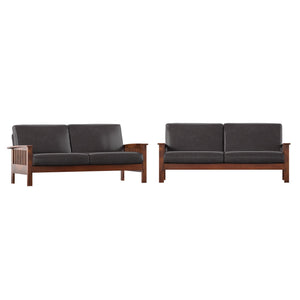 Monterey Mission Style Sofa with Inner Spring Cushions for Living Room Comfort