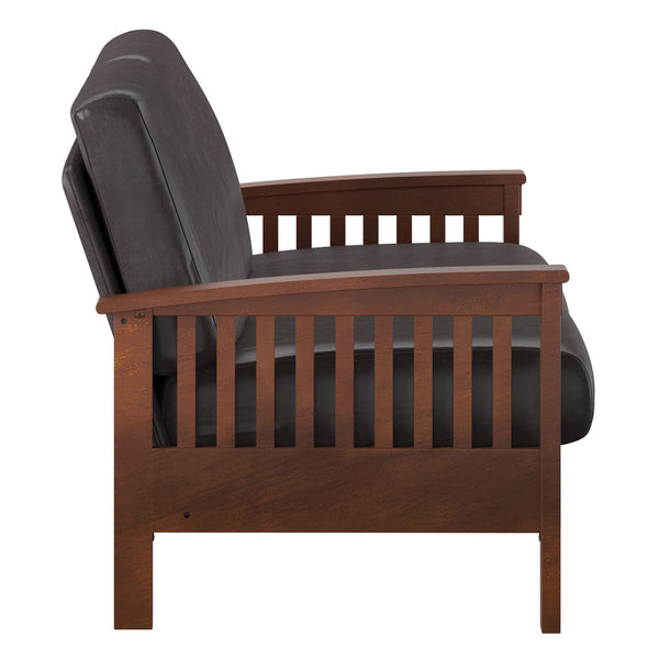 Monterey Mission Style Sofa with Inner Spring Cushions for Living Room Comfort
