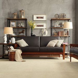 Monterey Mission Style Sofa with Inner Spring Cushions for Living Room Comfort