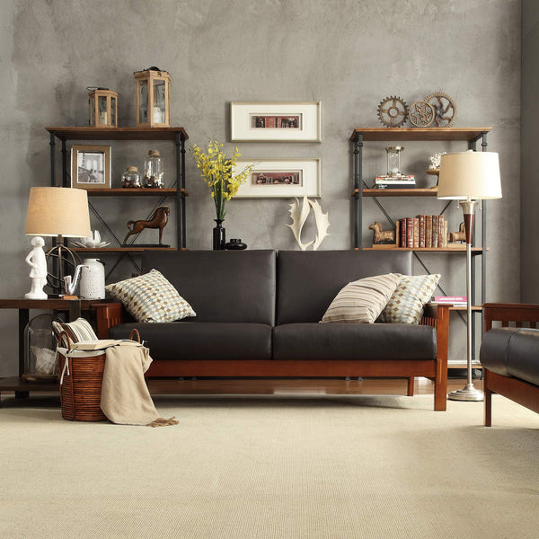 Monterey Mission Style Sofa with Inner Spring Cushions for Living Room Comfort
