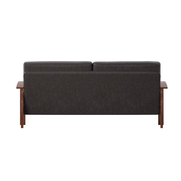 Monterey Mission Style Sofa with Inner Spring Cushions for Living Room Comfort