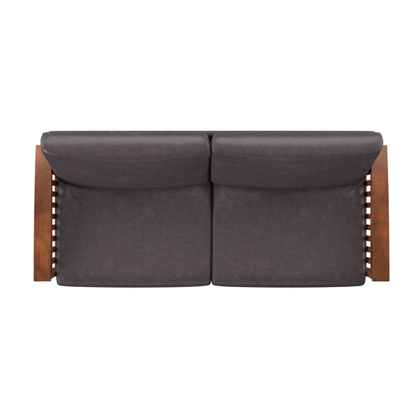 Monterey Mission Style Sofa with Inner Spring Cushions for Living Room Comfort