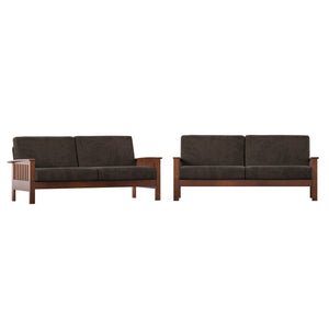 Monterey Mission Style Sofa with Inner Spring Cushions for Living Room Comfort
