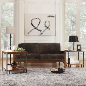 Monterey Mission Style Sofa with Inner Spring Cushions for Living Room Comfort