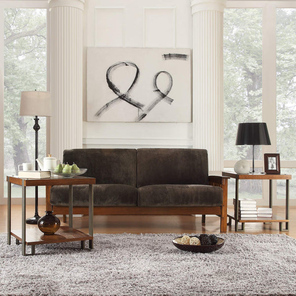 Monterey Mission Style Sofa with Inner Spring Cushions for Living Room Comfort