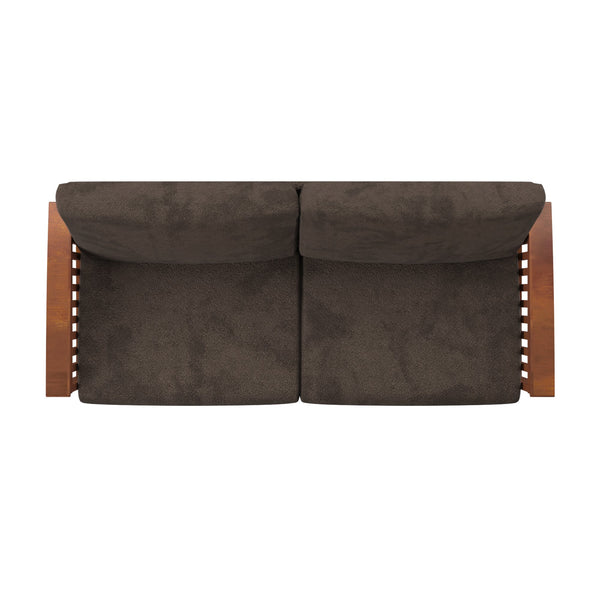 Monterey Mission Style Sofa with Inner Spring Cushions for Living Room Comfort