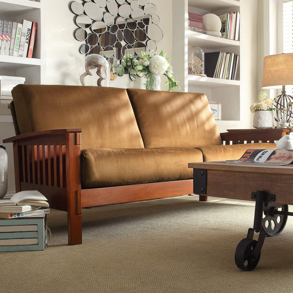 Monterey Mission Style Sofa with Inner Spring Cushions for Living Room Comfort