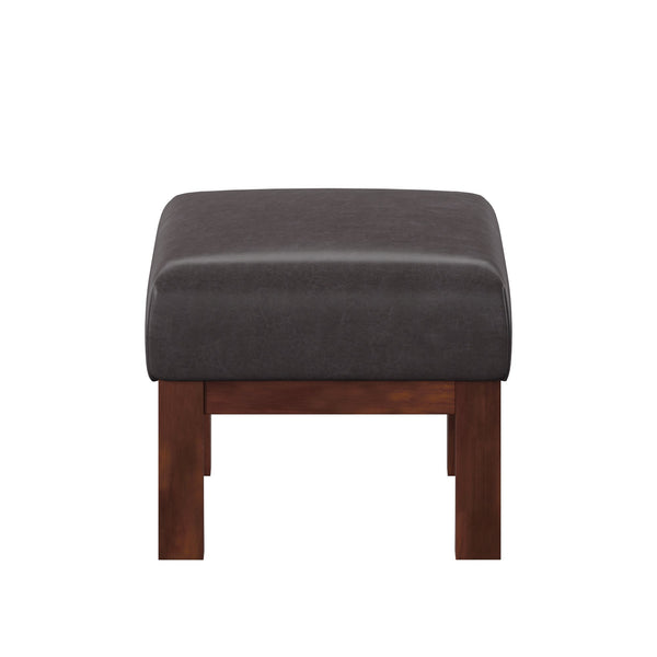 Monterey Upholstered Foam Cushion Ottoman with Solid Wood Frame for Living Rooms