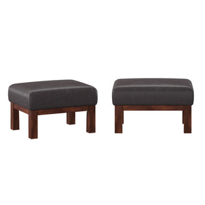 Monterey Upholstered Foam Cushion Ottoman with Solid Wood Frame for Living Rooms