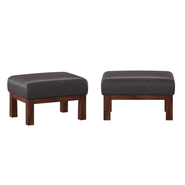 Monterey Upholstered Foam Cushion Ottoman with Solid Wood Frame for Living Rooms