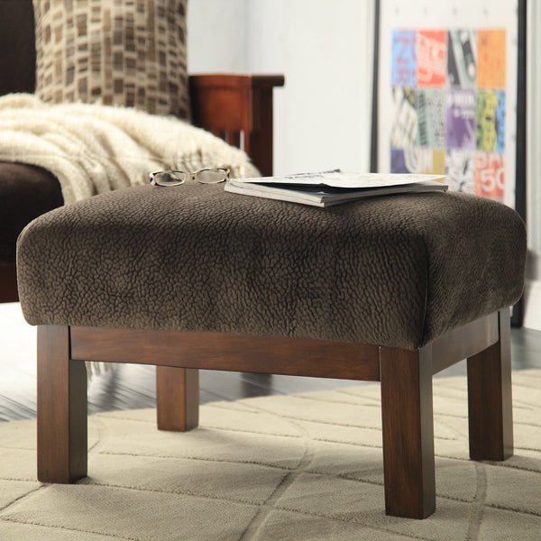 Monterey Upholstered Foam Cushion Ottoman with Solid Wood Frame for Living Rooms