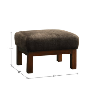 Monterey Upholstered Foam Cushion Ottoman with Solid Wood Frame for Living Rooms