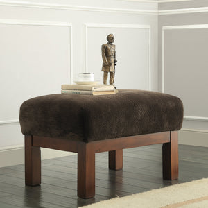 Monterey Upholstered Foam Cushion Ottoman with Solid Wood Frame for Living Rooms