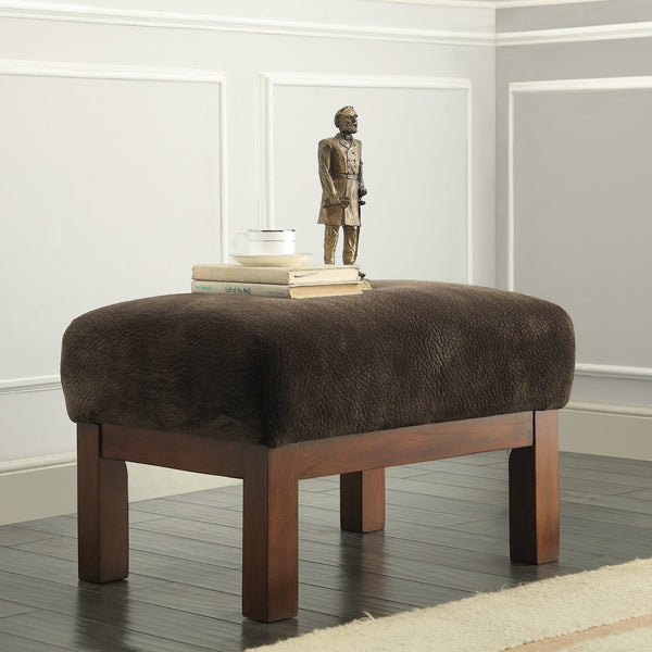 Monterey Upholstered Foam Cushion Ottoman with Solid Wood Frame for Living Rooms