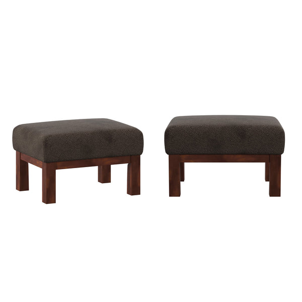 Monterey Upholstered Foam Cushion Ottoman with Solid Wood Frame for Living Rooms